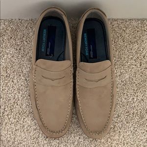 Tan memory foam loafers